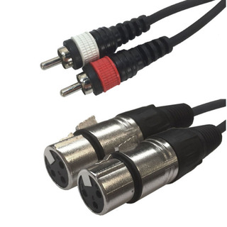 2x XLR female to 2x RCA - 1.5m