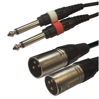 2x XLR male to 2x 6,3 Jack - 5m