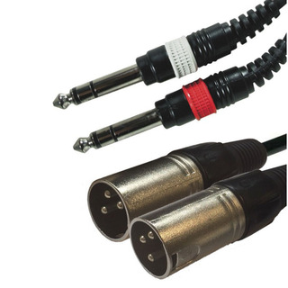 2x XLR Male to 2x Jack Stereo 6,3mm