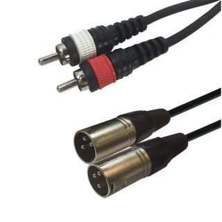 2x XLR Male to 2 x RCA - 5m