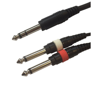 Jack 6,3mm Stereo to 2x Jack 6mm