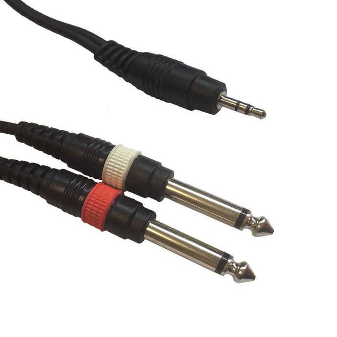  3,5mm  Stereo to 2 x 6,3mm Jack - 1.5m