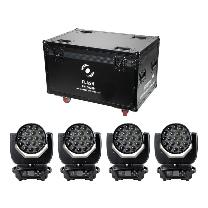 Flash Beam LED 1915 Zoom x4 inc. Flight Case