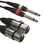 2x XLR female to 2x 6,3 Jack - 1.5m