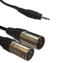 3,5mm Jack Stereo to 2x XLR Male - 1.5m