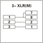 RJ45 to 3 Pin XLR Male